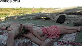 hey, caught my french teacher giving an amateur blowjob on a nude beach to a stranger with cumshot! people saw us!