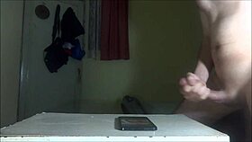 jerking hard for cassidyboo with cum on face.