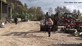 Flashing her ass and tits in public on a bad day.