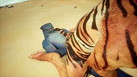 老虎猛干蜥蜴到多次高潮的狂野动作