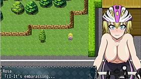 Blonde Loses Race Grabs Tits in Street Flash Cycling