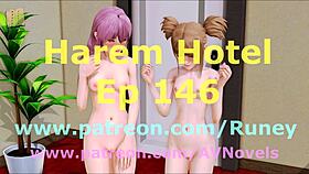 harem hotel adventure unfolds in episode 146 🏨