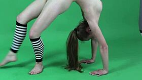 anna mostik demonstrates impressive gymnastics skills