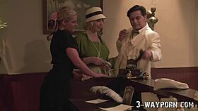 Wanna join our old-time cosplay threesome with hot blondes?