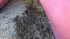 My Wife Pees Long Stream On African Beach With Amateurs