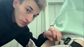 i saw a twink jerking off and joined to give him a blowjob