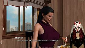 Gamer Girl with Big Tits Plays Porn Game in Public Latex Outfit