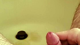 Golden Shower with Small 18+ Cock, Old Man, Shaved and Hairless