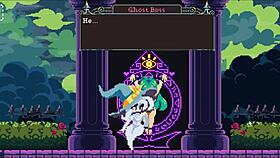 Flip Witch Pixel Hentai Game Ep 12: Ghost Boss Crushes With Giant Boobs