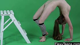 anna mostik demonstrates impressive gymnastics skills