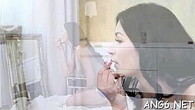 Hey, watch lascivious maid Albina C get super wet while working hard.