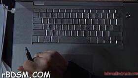 shocking prod on bounded chicks tits and hairless cookie, bondage ball licking sucking blowjob naked fucking slut pussy