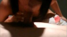 I watch brunette sucking and swallowing cum in pov
