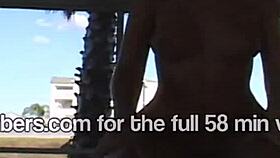 Shy country girl reveals her wet shaved pussy with heat