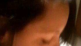 I watch brunette sucking and swallowing cum in pov