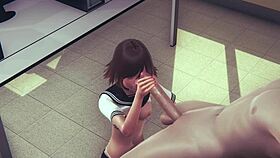 anime character sara in cosplay scene