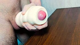 Listen to these moans as cum fills wet tight pussy.