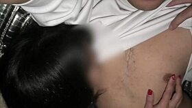 Tinder date with cute short-haired Japanese girl in hotel