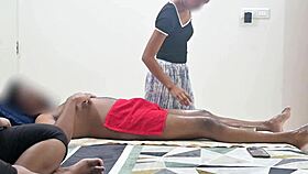 Flashing My Dick to the Massage Girl Right in Front of My Wife!