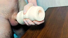 Listen to these moans as cum fills wet tight pussy.