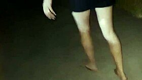 Married Fanny Boldly Shows Off Her Ass Without Panties in Public Street