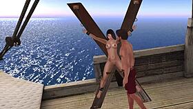 Jess at surrender cove in bdsm cartoon sex