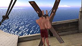 Jess at surrender cove in bdsm cartoon sex