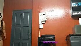 my friend ebony shows off her big tits and ass