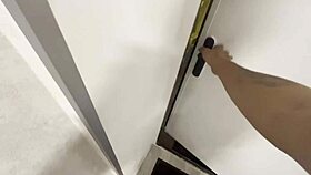 Cute delivery girl offers doggystyle sex for forgotten rolls