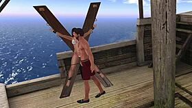 Jess at surrender cove in bdsm cartoon sex