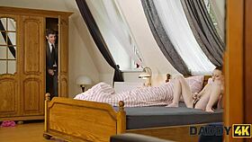 Hey, watch this teen get wild with her old father-in-law!