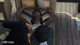 Cassandra goth experiences her first time in the sims 4 3d cartoon