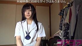 black-haired girl exposes in idol interview