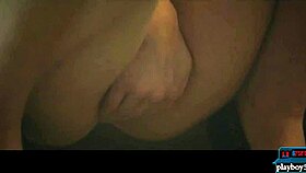 gorgeous busty brunette from europe masturbates solo