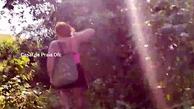 Passionate Couple Pauses for Intimate Ass Play by Reservoir