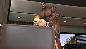 Hunk surprises maid with huge cock!