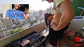 Casal Fudendo Na Varanda, E Eu Entrei Na Brincadeira Com Caah Kabulosa!