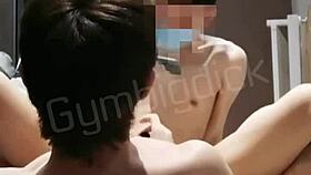 handsome guy gets bareback blowjob fuck