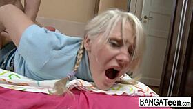 Innocent Blonde Teen 18+ Tries Anal Sex for the First Time