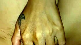 The bold husband ejaculates intensely into his wife's pussy, engaging in sexy sex with deep penetration and climax.