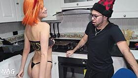 Santa's favorite servant Jade Mercury gives a gift to William Vega