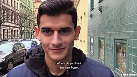 Amateur gay guy got paid for outdoor blowjob and rough anal action.