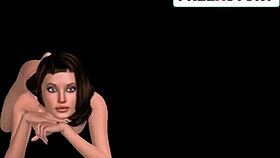 Animated 3D Cartoon Girl Poses Intensely In Multiple Positions