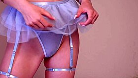 garter skirt lingerie outfit