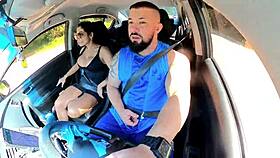 naughty uber passenger drives driver crazy with big ass