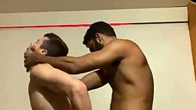 Oh yeah, gay stud warms up with monster cock for anal orgy bareback!