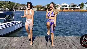 Natural tits bouncing while dancing and getting fucked hard