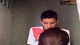 latina fan helps soccer player with handjob and oral in casual setting.