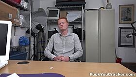 Redhead amateur takes big black cock in casting