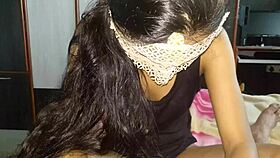 my best indian girlfriend gives handjob and blowjob with deepthroat gagging